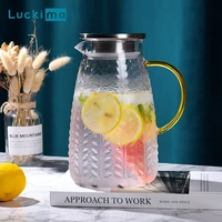 1 1l glass teapot hot cold water jug kettle heat resistant coffee pot water bottle suitable for electric heater best gift