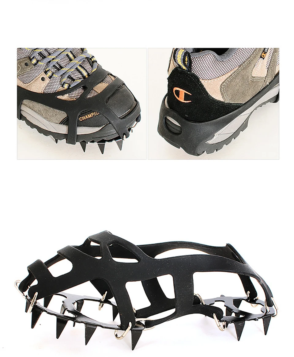 Пара качественных Противоскользящих 18 зубчатых скоб для альпинизма зимней