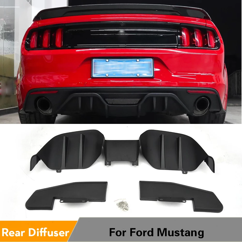 Автомобильный Стайлинг PP диффузор заднего бампера спойлер для Ford Mustang купе 2015