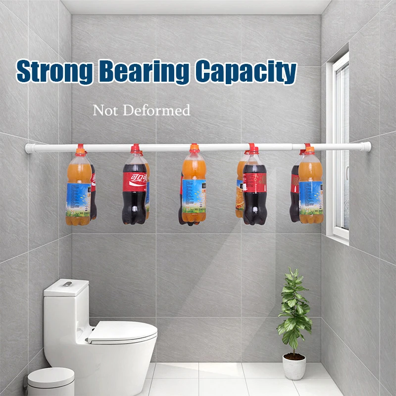 1pc adjustable curtain rod metal spring loaded bathroom bathroom balcony shower extendable telescopic poles hanger rods free global shipping