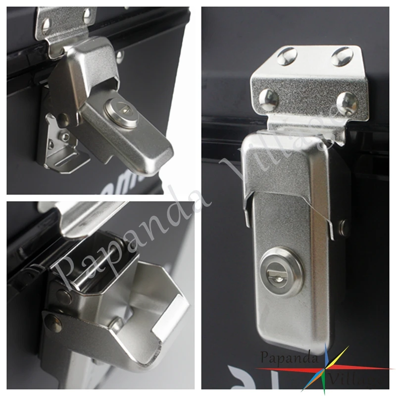 Универсальный мотоциклетный черный Алюминиевый задний Чехол 45L багажный ящик