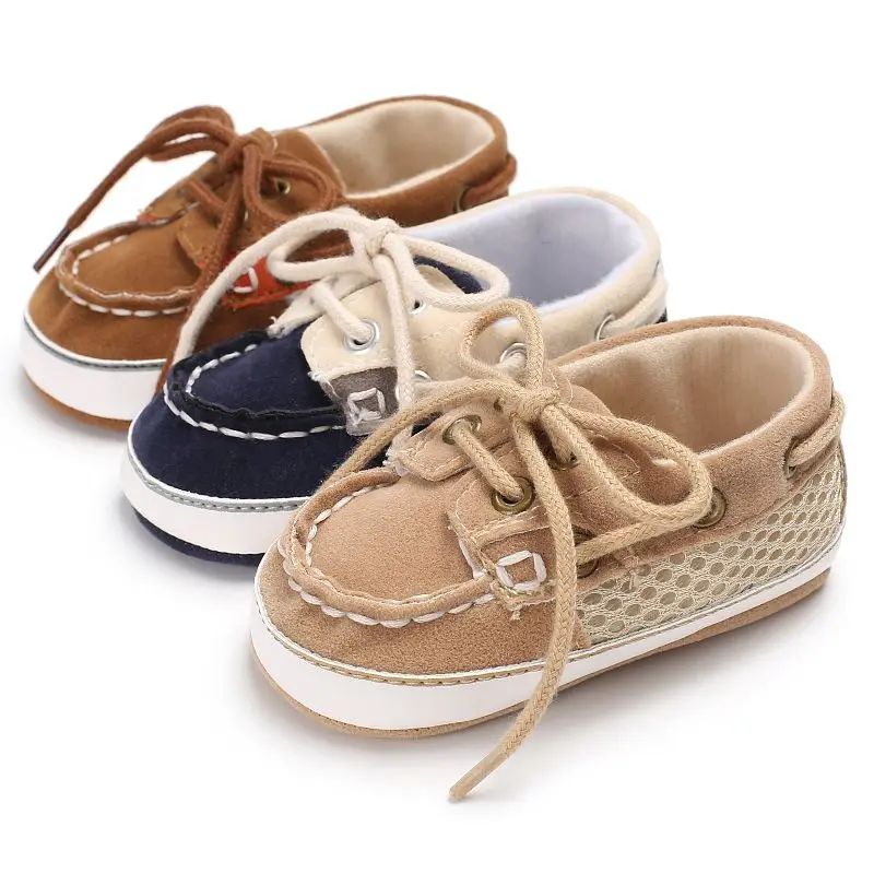

Infant Sneaker Baby Boy Shoes Toddler First Walkers 0-18M Stitching Straps Soft Bottom Non-slip Casual Shoes