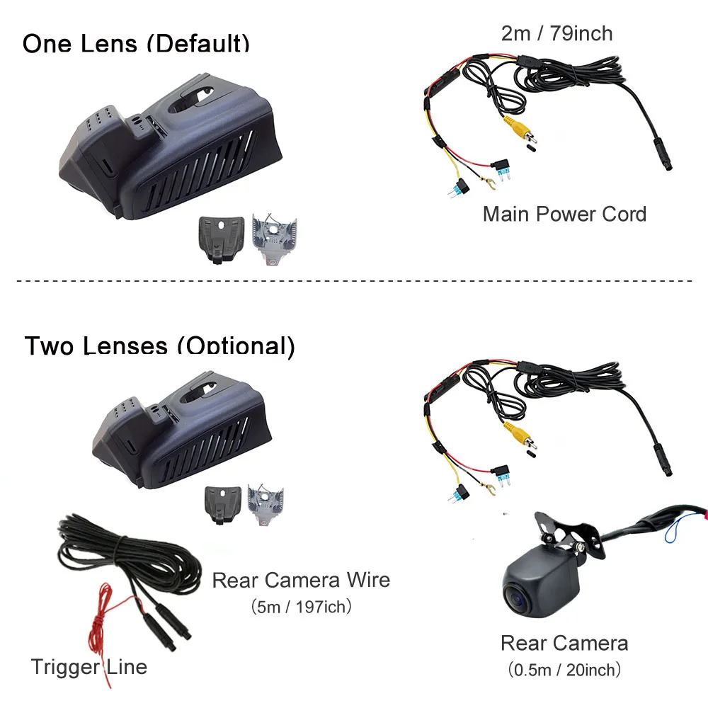 Car DVR Registrator Dash Cam Camera Wifi Digital Video Recorder For Mercedes Benz B Class W246 B160 B180 B200 B220 B250 Facelift images - 6