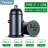 3a usb car charger quick charge 4 0 qc3 0 afc scp mobile phone pd30w fast charge adapter for iphone huawei xiaomi samsung tablet