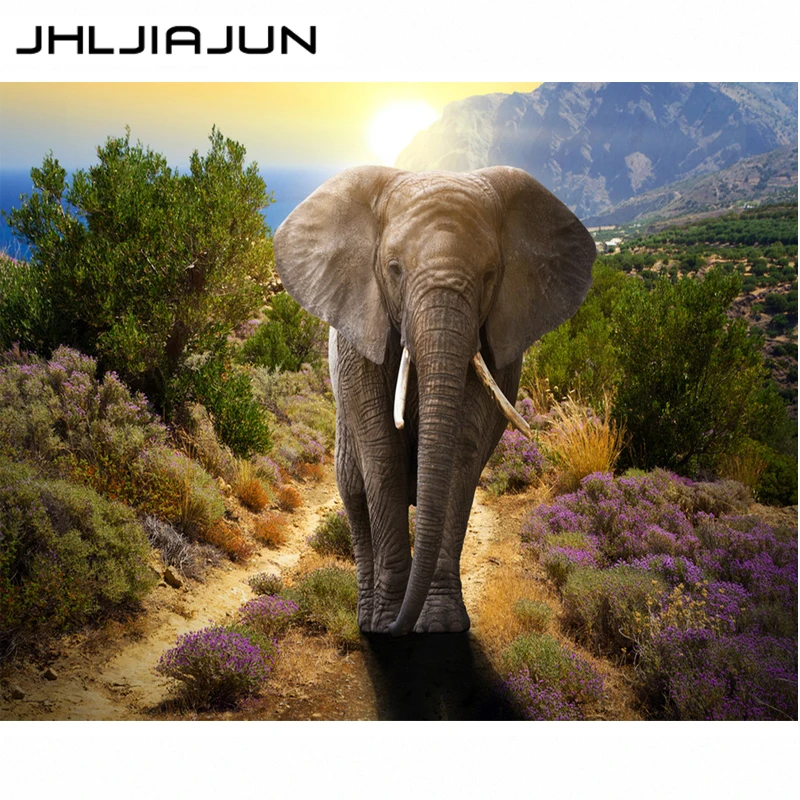 Набор для рисования по номерам на холсте слон жираф|Рисование и каллиграфия| |