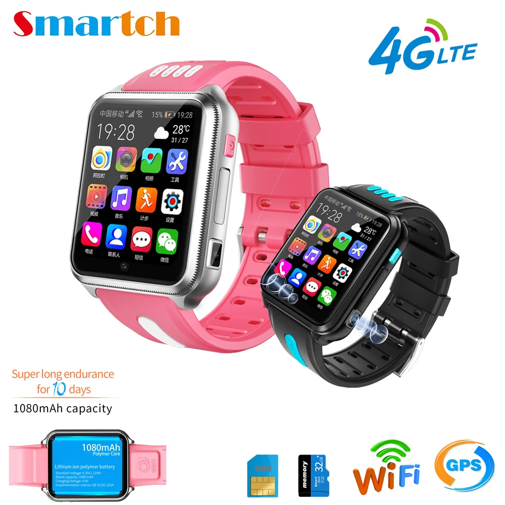 Фитнес трекер H1/W5 4G LTE для детей/студентов умные часы Bluetooth Смарт Android WiFi SIM Камера