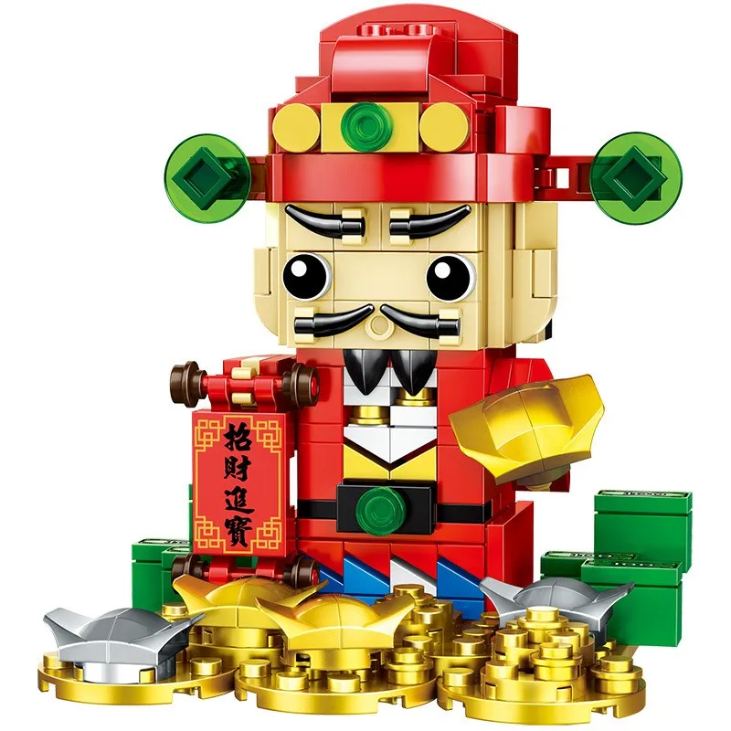 

Chinese New Year Fun New Year Eve Building Blocks Model Kit Children Educational DIY Assembly Bricks Kids Toys