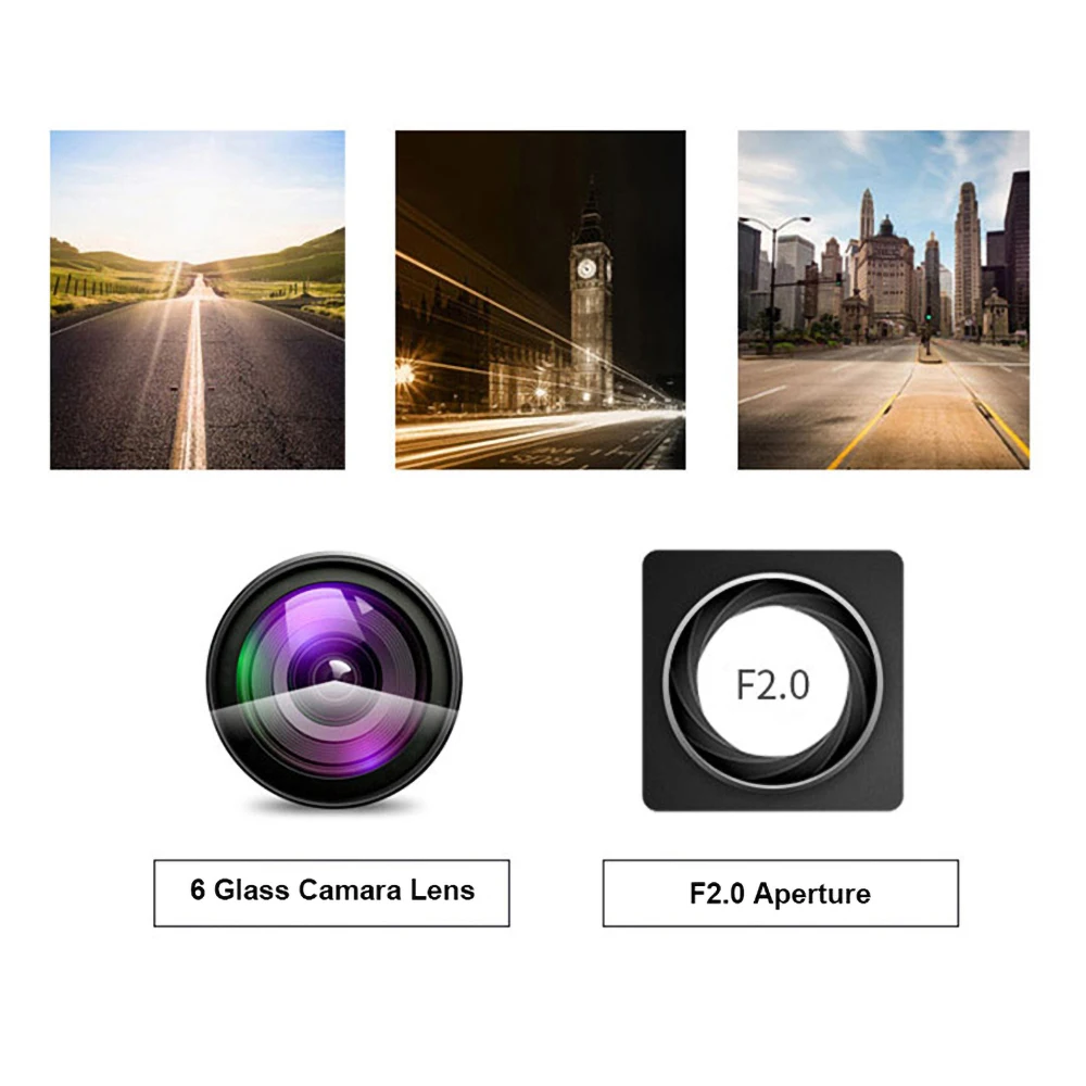 Автомобильный видеорегистратор с 3 объективами двумя Цифровой разрешением 1080P HD