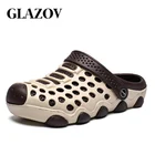 Сандалии-желе мужские, Нескользящие, для дома и сада, брендовые, плоская подошва, летняя обувь