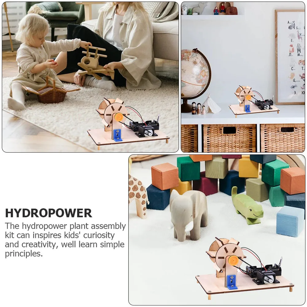 

1 Set Kids Science Education Kit DIY Hydropower Plant Assemble Battery