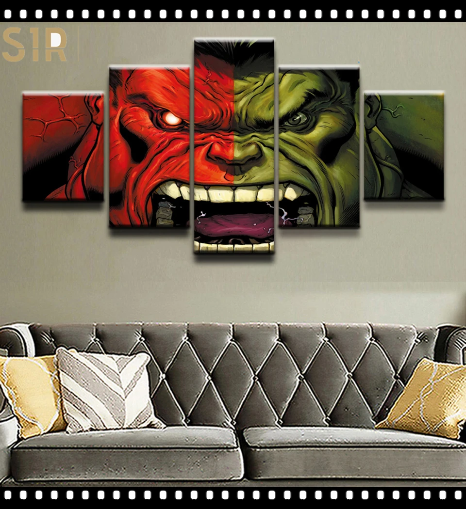 

Wall Painting Canvas Printing HD Classic Movie Animation 5 Panel Home Decoration Template Living Room Poster Anime Decor Hero