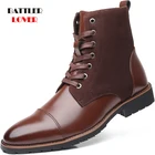 Мужские ботинки-оксфорды, зимние, удобные, размера плюс, 38-48