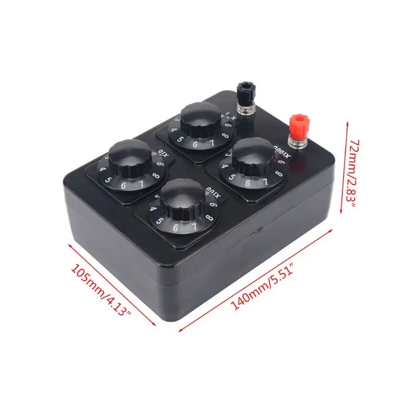 

0-9999 Ohm Simple Resistance Box Precision Variable Decade Resistor Teaching Instrument Q1JC