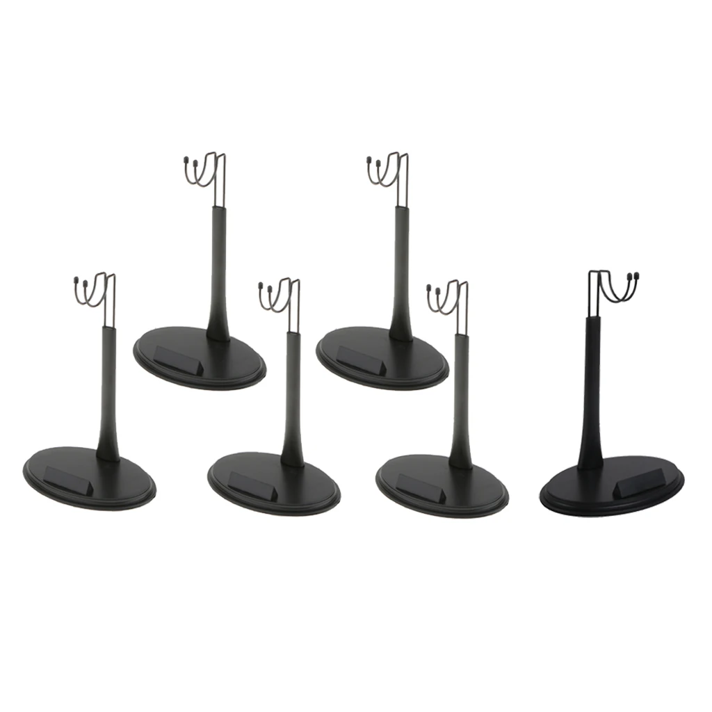 

6 Pieces 1/6 Doll Bear Display Stand Rack Metal U-type Holder Accessory