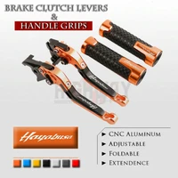 motorcycle cnc extendable brake clutch levers handlebar handles grips ends for suzuki hayabusa gsxr1300 gsx1300r 2008 2019