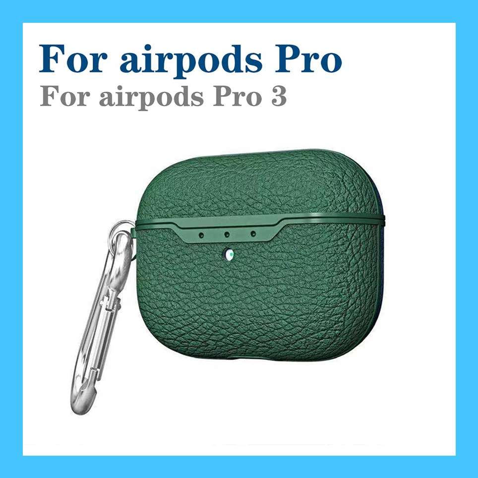 B4 Чехол fundas для AirPods, чехол для Air Pods Pro 3, чехол для наушников, роскошный чехол из углеродного волокна/кожи личи, силиконовый чехол для Air Pods 1/2, чехол - Цвет: B4