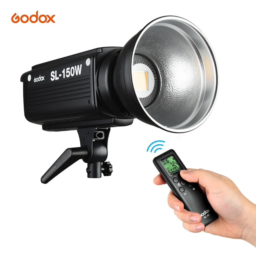 

Godox SL150W 5600K 150W High Power LED Video Light Remote Control Adjustable Brightness Bowens Mount for Studio Video Recording