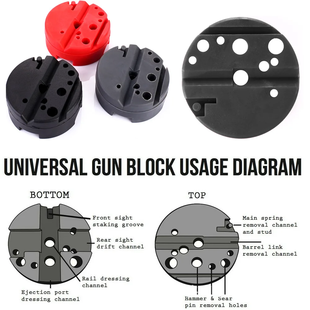 

Universal Gunsmithing Bench Block Handgun Pistol M1911 Ruger 10/22s Style Reassemble Assembly Hunting Accessories