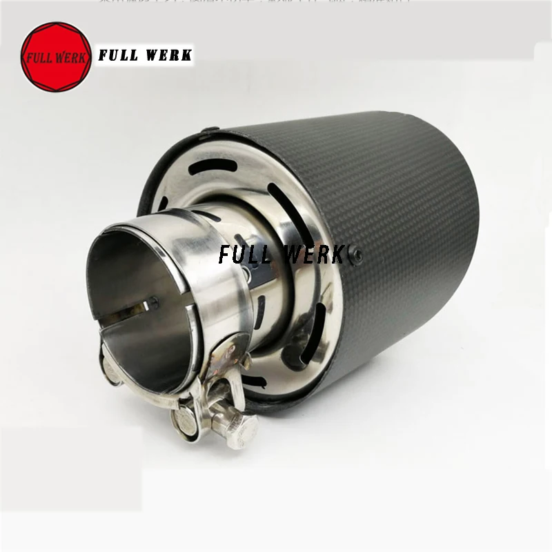 Задний глушитель выхлопной трубы из нержавеющей стали и углеродного волокна