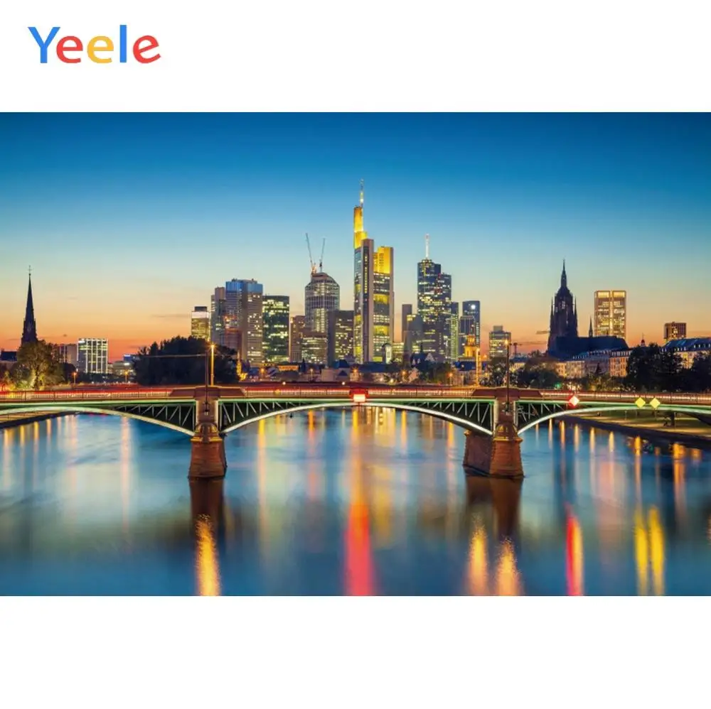Yeele процветающей городской здания озер ночной декорации украшения