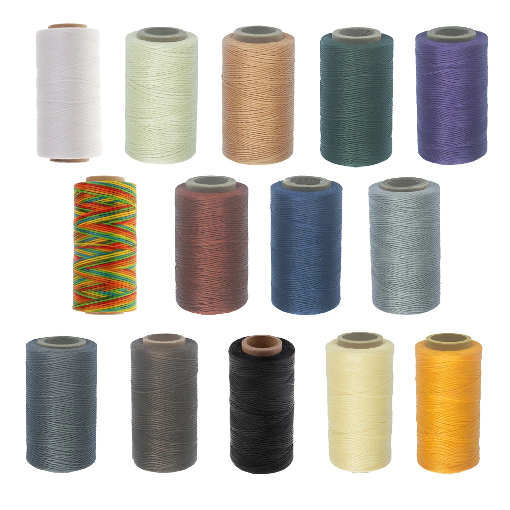 

Blesiya 260 Meters 0.8mm 150D Flat Waxed Leather Thread Cord Stitching Craft