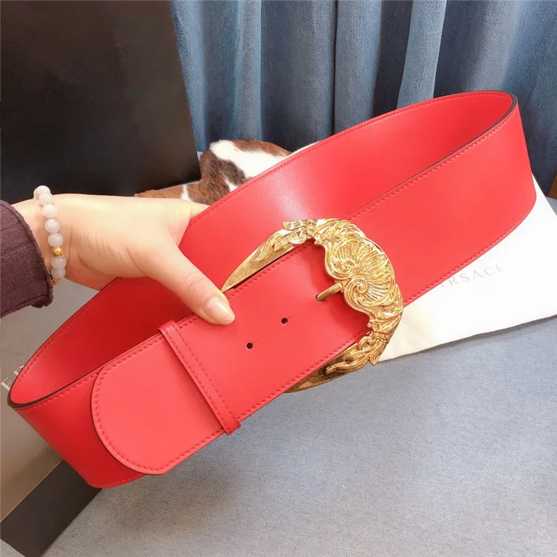 

goth belts for women luxury designer brand 2021 trend fashion women wedding sash skirt belt red nibber fashion reversible belt