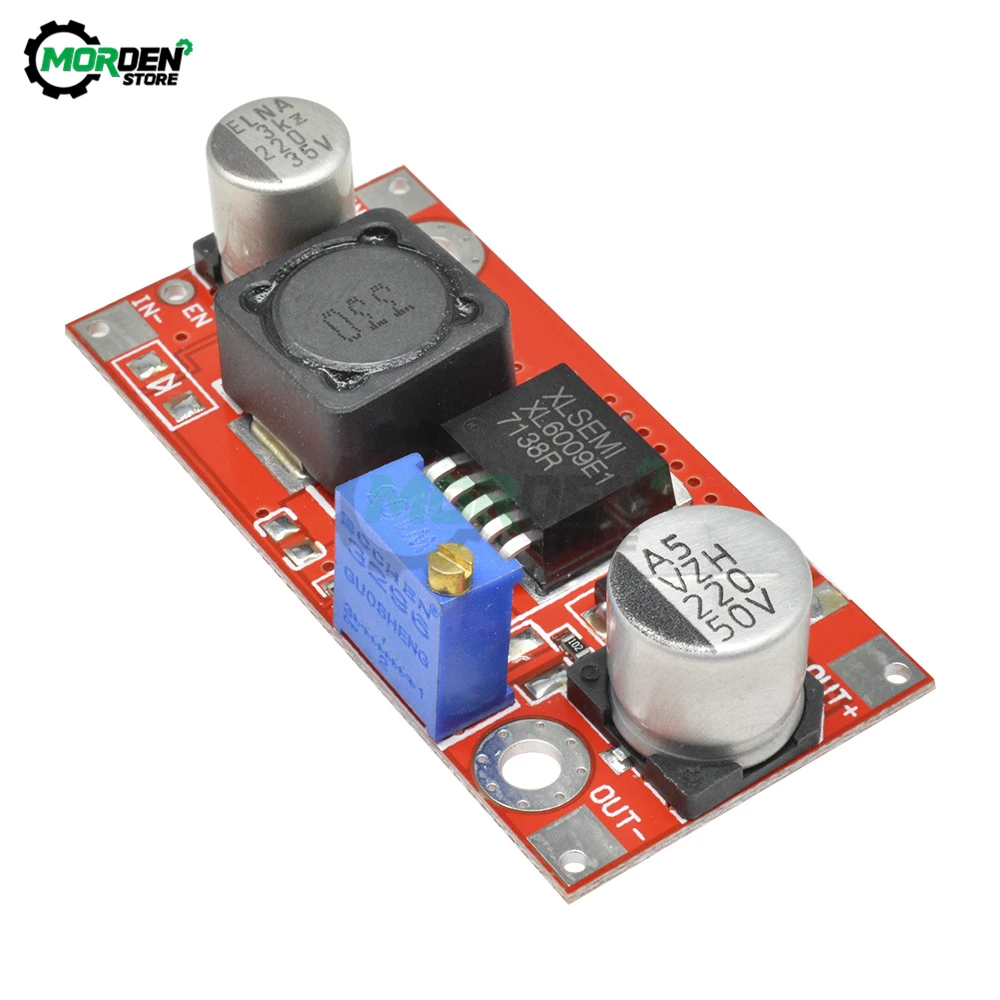 Регулируемый понижающий преобразователь XL6009 модуль питания от 3 32 В до 5 35 в
