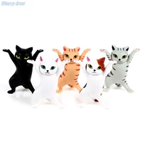 hot dancing cat earphone stand penholder desktop display stand cute doll handmade decoration everything can be lifted 5 5cm 1 pc