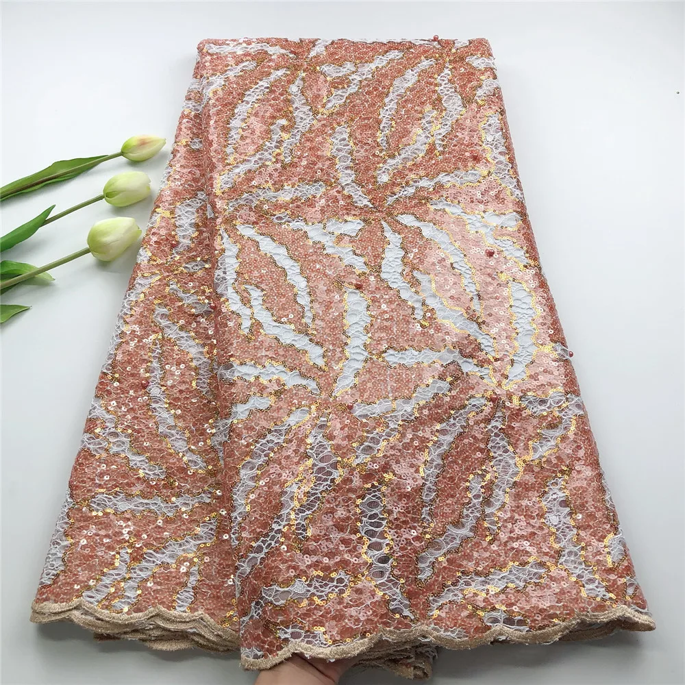 

MIQIER High Quality African nigerian tulle Lace Fabric fabric with sequins guipure lace fabric Embroidery Gauze nigerian dress