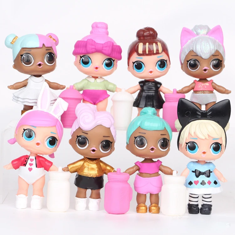 

8-9cm Kawaii LOL Surprise Dolls Action Figure Set Surprised Girls Dogs Collection For Kids Birthday Chirstmas Gift Toys