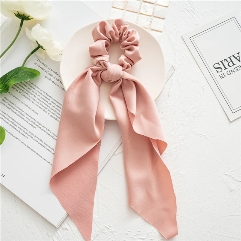 

Fashion Dot Ribbon Hair Scrunchies Women Hair Ring Female Ponytail Cloth Fabric Ribbon Hair Ties Korean Hair Accessories Floral