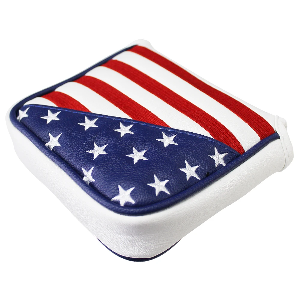 Клюшка для гольфа крышка с флагом США искусственная кожа магнитное закрытие