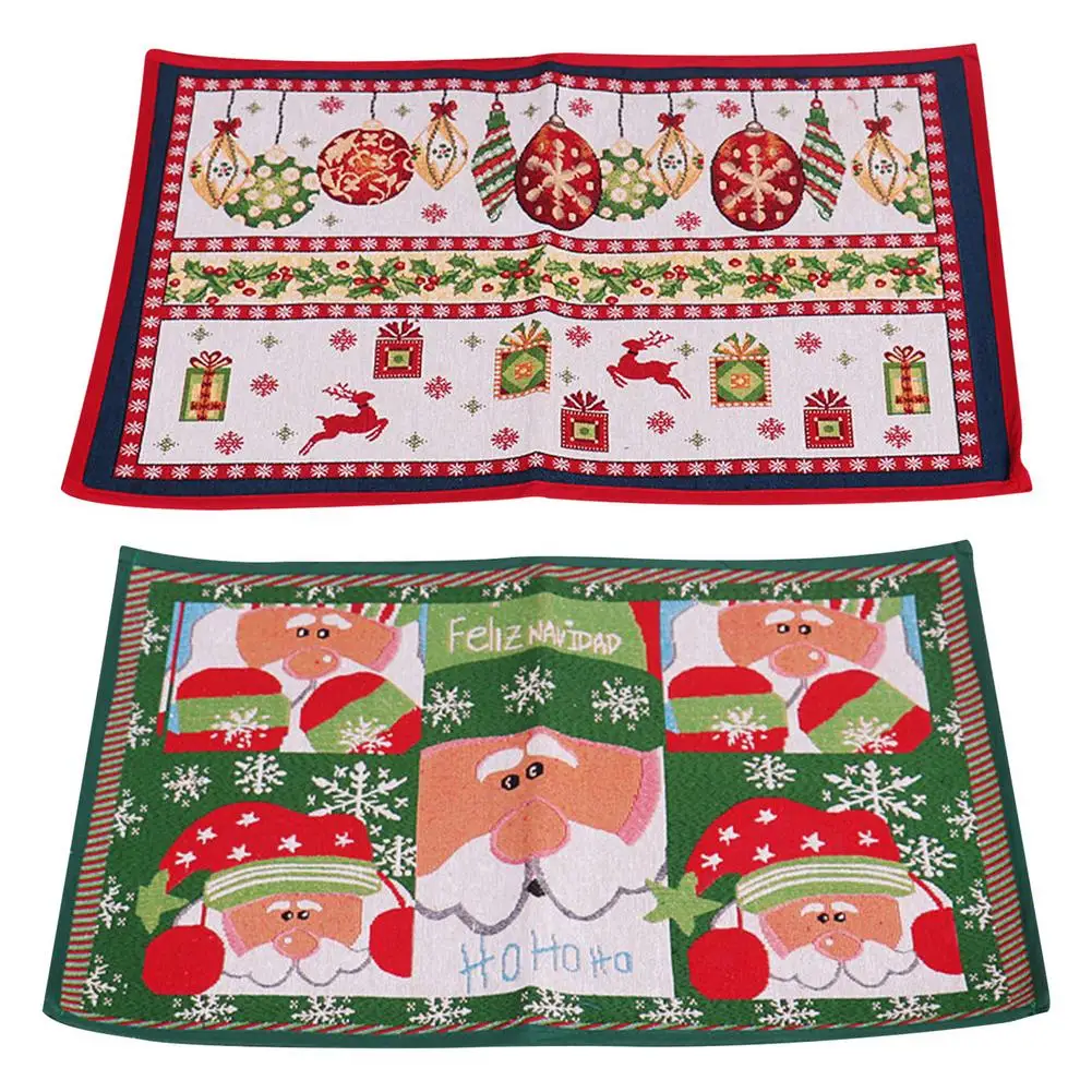 

Christmas Entrance Door Mat Rubber Knitted Carpet Living Room Non-slip Floor Mats Christmas Decoration Room Rug For Home Decor