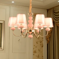 european crystal candle lamp princess room pink girl romantic wedding room lighting guest restaurant chandelier