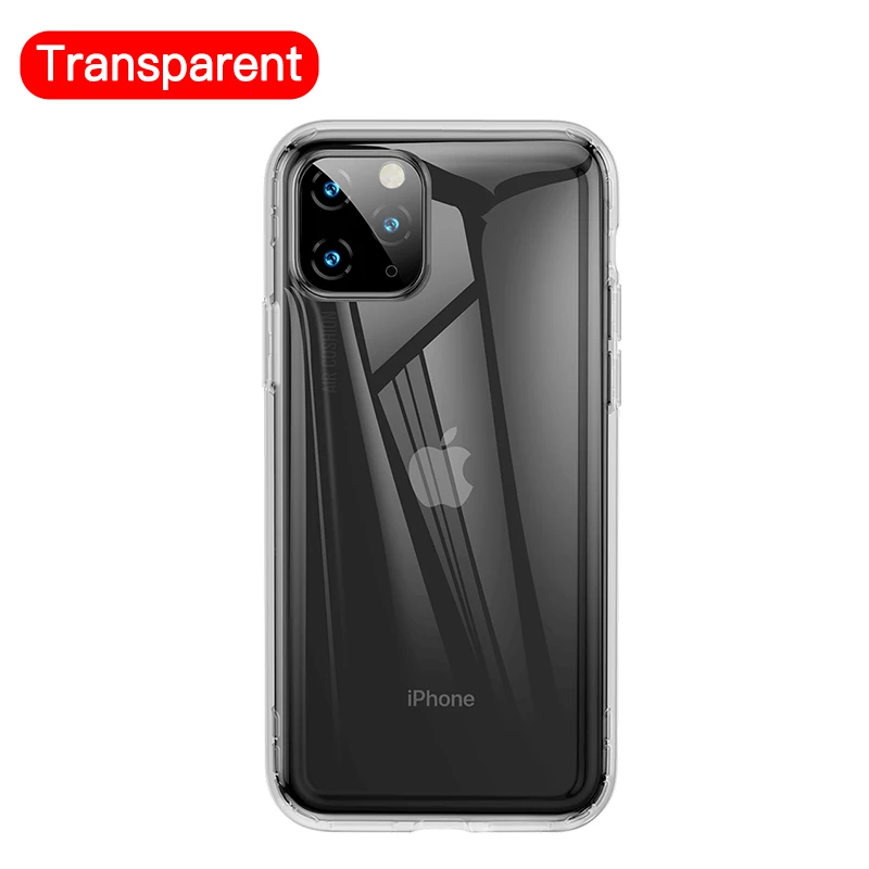 Transparent Прозрачный Мягкий ТПУ силиконовый чехол для телефона Baseus для iPhone 11 Pro Max 11Pro противоударный чехол для iPhone 11 Pro Xs Max Xr X Coque - Цвет: Transparent