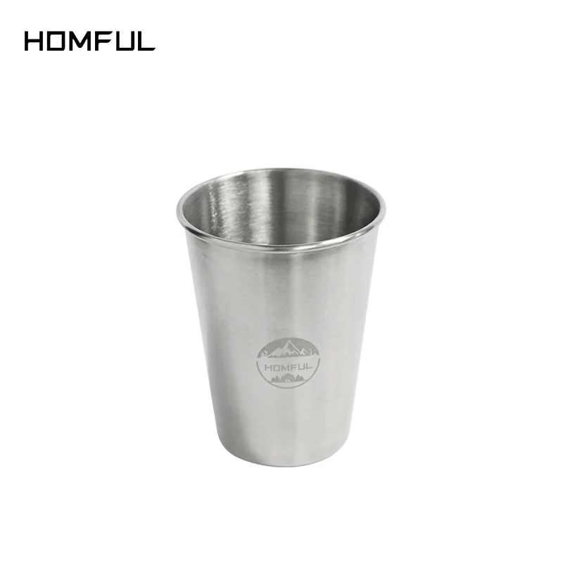 

HOMFUL Outdoor 304 Stainless Steel Beer Mug Travel Picnic Camping Cold Drinking Water Cup Coffee Cup Tea Cup