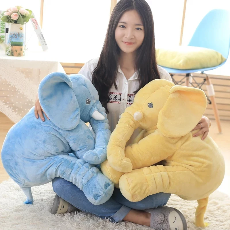 

40/60cm Infant Soft Appease Elephant Playmate Calm Doll Baby Appease Toys Elephant Pillow Plush Toys Stuffed Doll