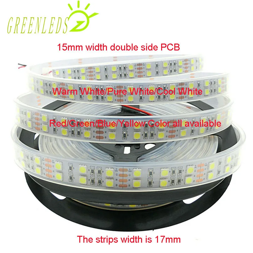 Светодиодные ленты SMD5050 водостойкие IP20/IP67 120 светодисветодиодный s/m двухрядные