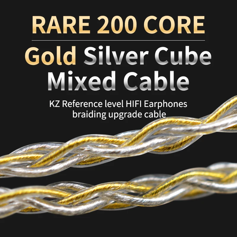 Новейший 8-ядерный золотистый/серебристый смешанный кабель KZ 2pin/Mmcx коннектор для