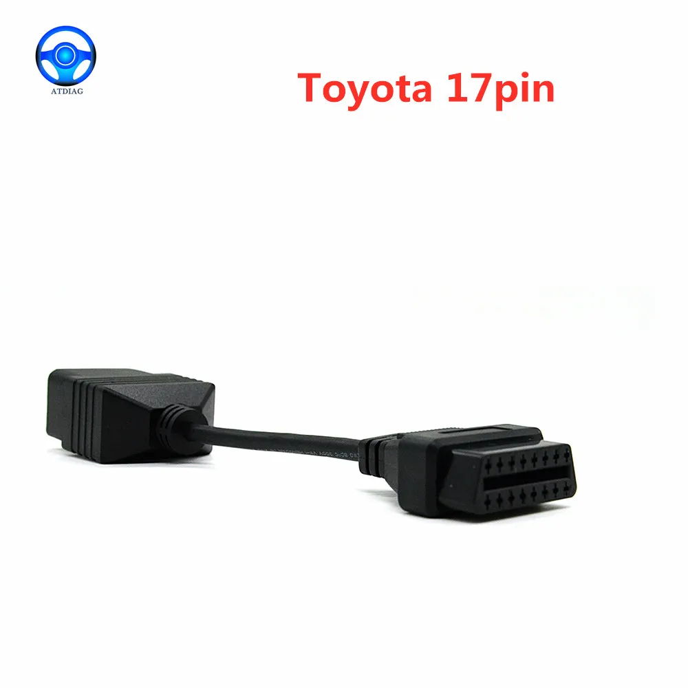 

Новое поступление, диагностический кабель адаптера для T-oyota 17 PIN к OBD1 OBD2, для Toyota 17 PIN к 16PIN OBDII, Удлинительный кабель