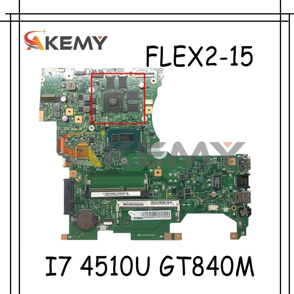 

Akemy 13309-1 448.00T04.0011 материнская плата для ноутбука Lenovo FLEX2-15 Материнская плата ноутбука процессор I7 4510U GT840M DDR3 100% тесты работы