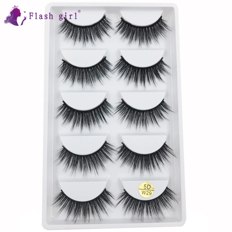 

Flash Girl Mink Lashes 5D-W29 5D Mink Natural Volume Eyelashes Fluffy Mink Eyelashes Wholesale Vendor Fake Eyelash