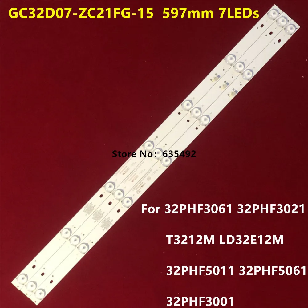 

New 30 PCS/lot 7LED LED backlight strip for 32PHF3001 32PHF3061 32PHF3021 32PHF5011 GC32D07-ZC21FG-15 26 RF-EG320B32-0701S-07A1