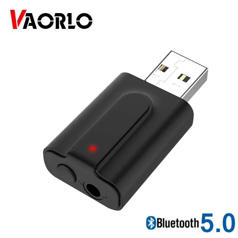 

VAORLO Bluetooth 5.0 Transmitter For TV Headphones 2 In 1 Wireless Receiver With 3.5mm AUX Stereo Music Car Kit Adapter Adaptor