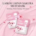 Японская Маска для лица LAIKOU Sakura против морщин ночная маска для лица очищающая темные круги увлажняющая Антивозрастная уход за кожей