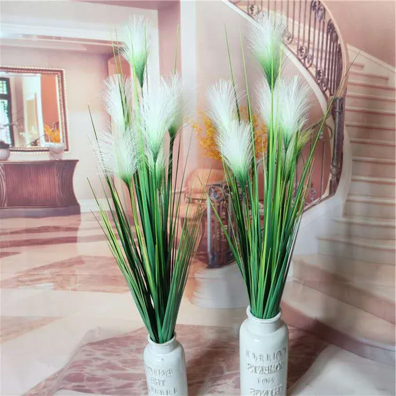 

High Quality Artificial Reed Grass Simulation Onion Bunch Wedding Fake Garden Flower Greening Office Family House Decor Plants