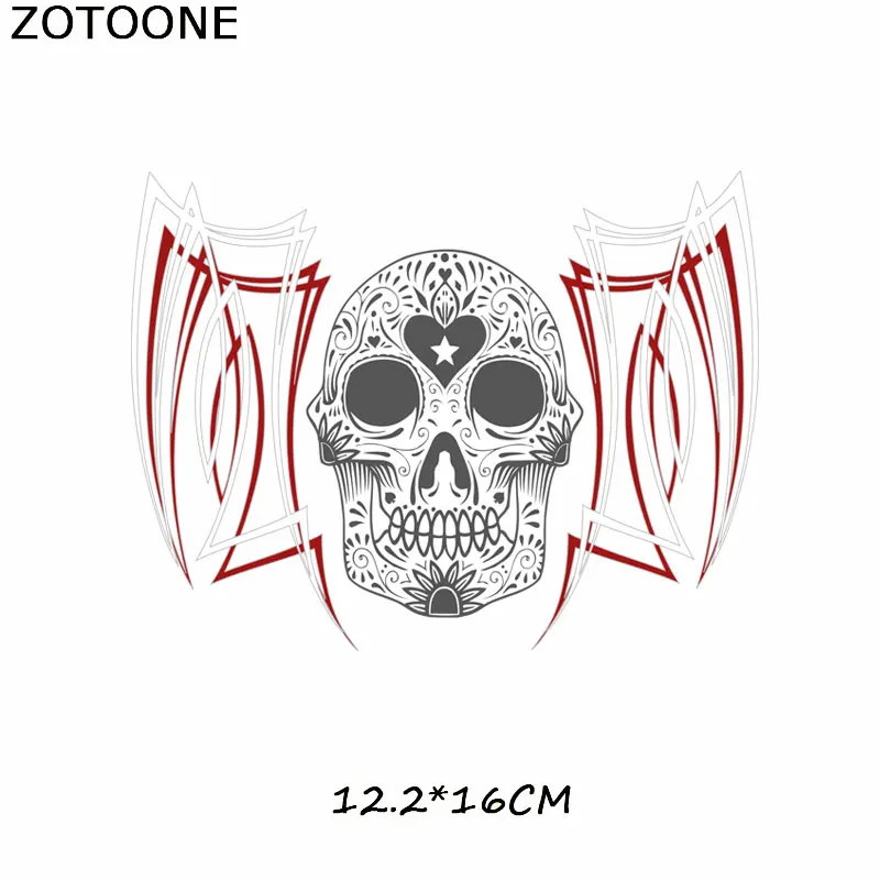ZOTOONE Простой череп Тигр железные патчи для одежды Ловец снов теплопередача для футболок Наклейки Аппликации в подарок E - Цвет: ZT0572