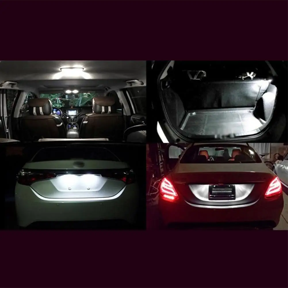 

2Pcs T10 Led Canbus W5W Led Bulbs194 6000K White Signal Lamp Dome Reading License Plate Light Car Interior Lights Auto 12V