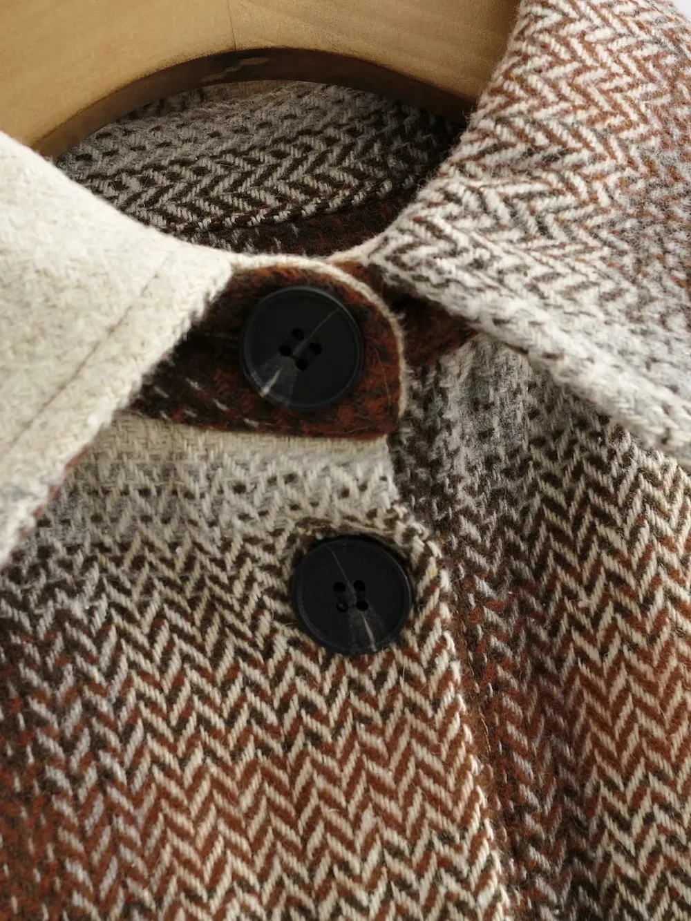 Pockets Blouses Women Fashion Plaid Printed Shirts Women Elegant Long Sleeve Buttons Tops Female Ladies
