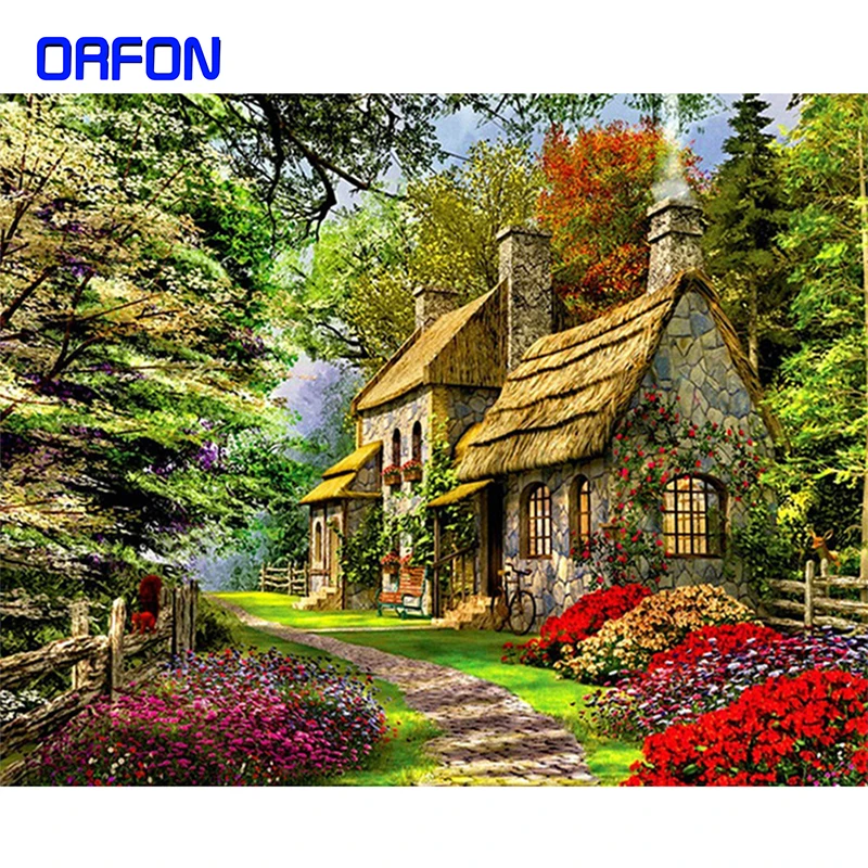 Набор для рисования по номерам ORFON зеленая рамка 40x50 см | Дом и сад
